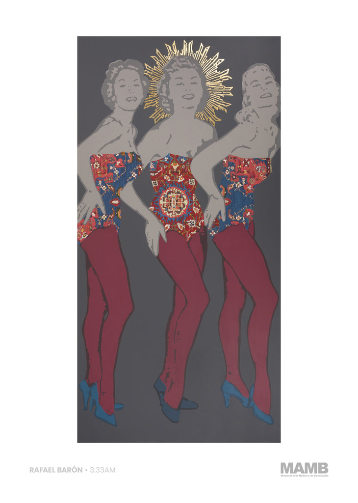 Afiche del artista Rafael Barón con la obra 3:33